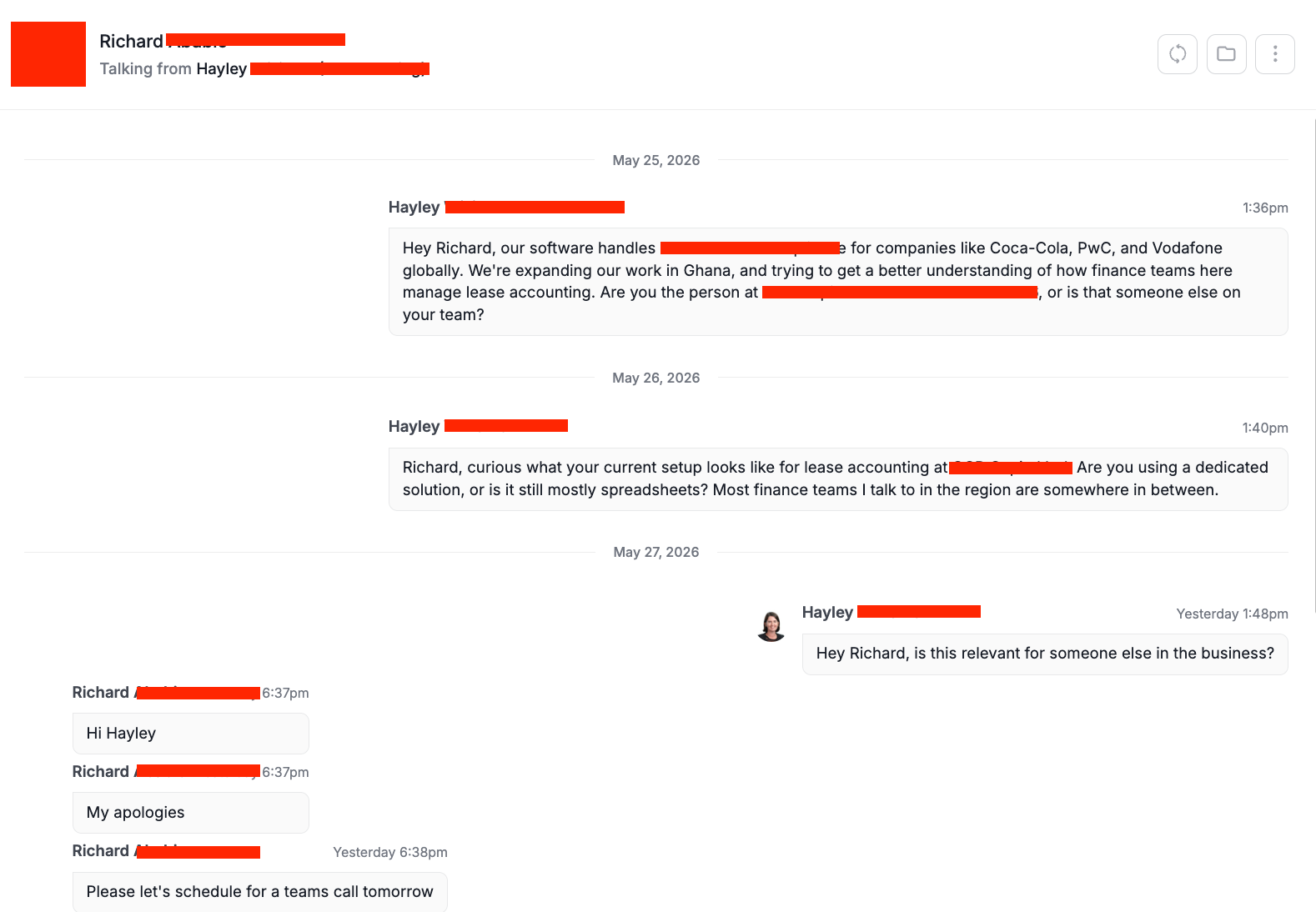 Lease accounting software conversation