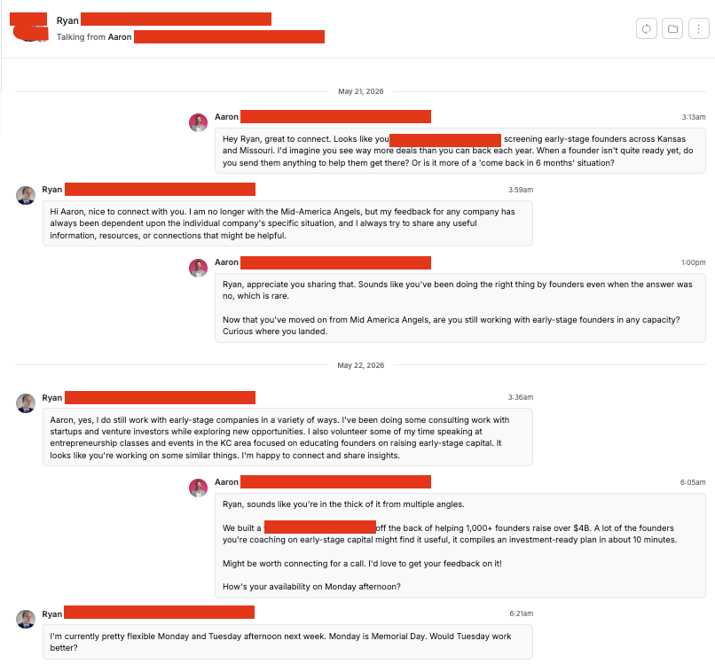 AI fundraising tool conversation